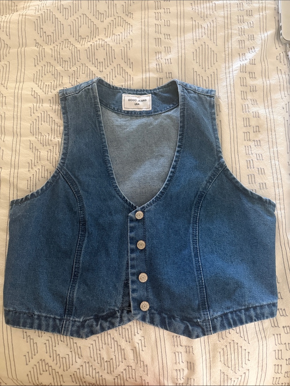 Denim vest top